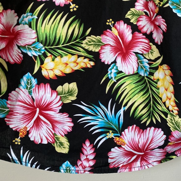 SSLR Big Girl's Floral Button Down Short Sleeve Hawaïïan Shirt Size Large - Picture 6 of 10